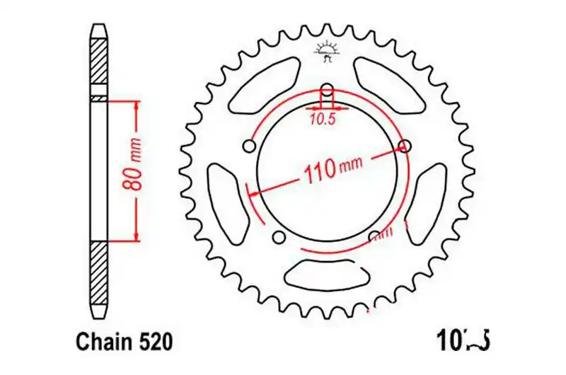 Corona JT 39/520 Acero | Honda CB 400 N / Kymco Venox 250 ... Original
