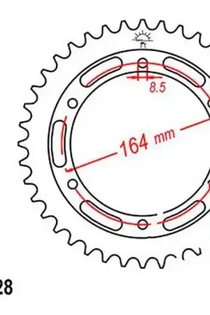 Corona JT 55/428 Acero | Yamaha SR 500 SP 1991-1999 / SR 400 2014-2016 Ordena Ya