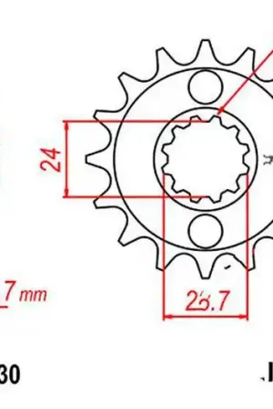 Ocasión Especial Piñón de arrastre JT 16/630 Fino | Kawasaki Z 1000 R2 / Z 1000 J ...