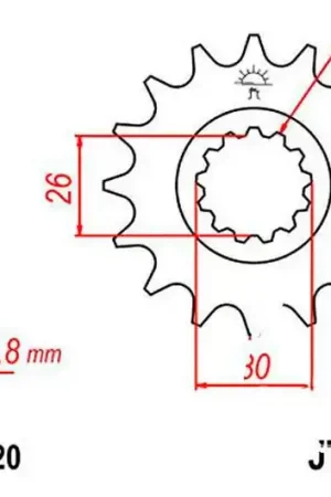 Piñón de arrastre JT 17/520 Fino | Yamaha YZF-R1 1000 / YZF-R1 1000 SP ... De Moda