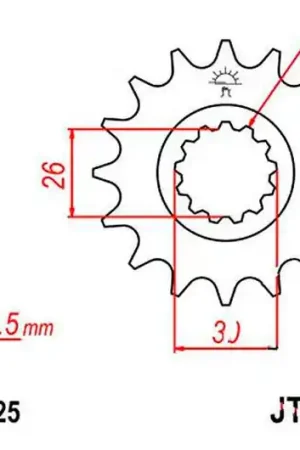 Piñón de arrastre JT 17/525 Fino | Honda RVF 750 R / VFR 800 F ... Económico