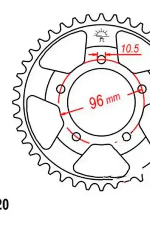 Corona JT 41/520 Acero | Honda NSR 250 R 1988-1989 / NSR 250 R SP 1988-1989 Nueva Colección