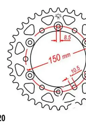 Corona JT 42/520 Acero | Yamaha YZF 600 RH / YZF 600 RN ... Envío Exprés