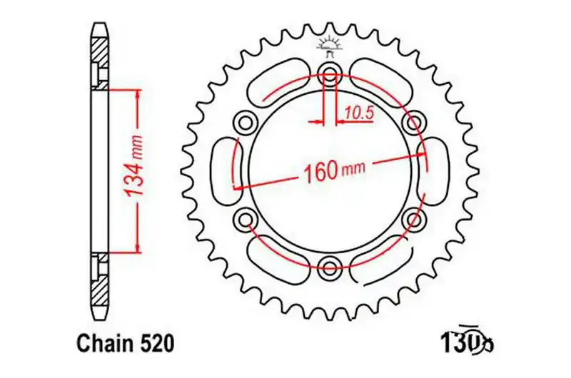 Corona JT 45/520 Acero | Honda CBR 600 F / CBR 600 FS ... Nueva Colección
