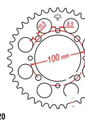 Certificado Corona JT 41/520 Acero | Suzuki GZ 250 / GN 250 ...