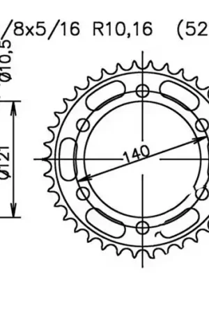 Oferta Especial Corona Esjot 45/525 Acero Negra | Cagiva Raptor 650 / V-Raptor 650 ...