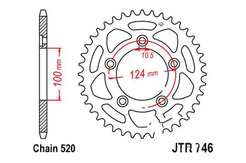 Corona JT 46/520 Acero | Ducati Monster 821 / Panigale 899 ... Rebajas