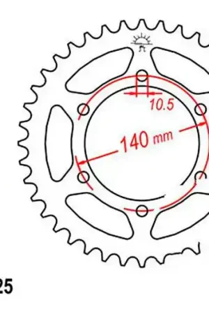 Corona JT 39/525 Acero | Suzuki GSX-R 600 / Kawasaki ZX-6R 600 F ... Oferta De Temporada