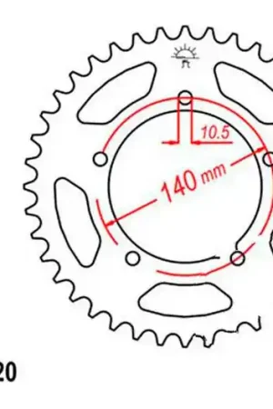 Corona JT 45/520 Acero | Suzuki GSX-R 1000 / GSX-R 1000 U2 ... Precio De Fábrica