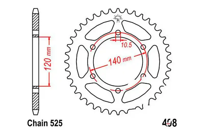 Directo De Fábrica Corona JT 40/525 Acero | Suzuki GSX-R 600 / Kawasaki ZX-6R 600 F ...