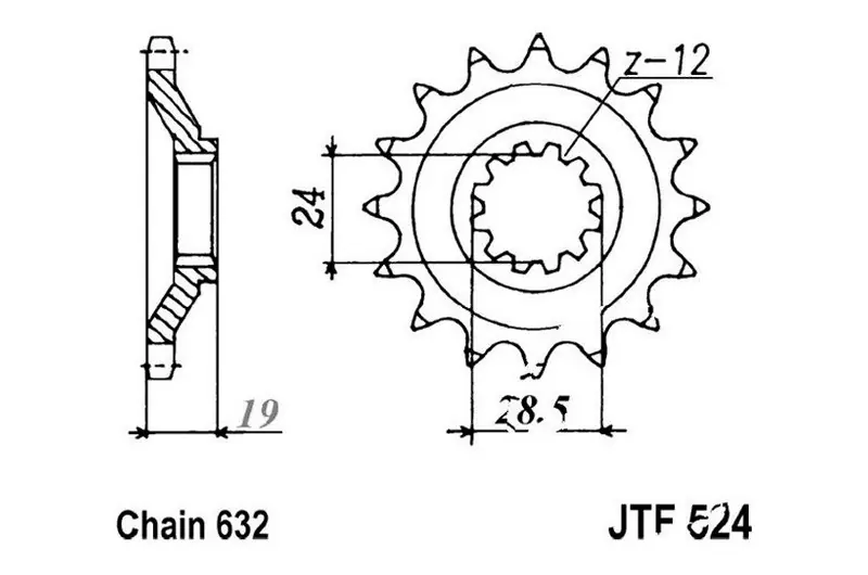 Envío Internacional Piñón de arrastre JT 15/632 Fino | Kawasaki GPZ 1000 RX 1986-1987