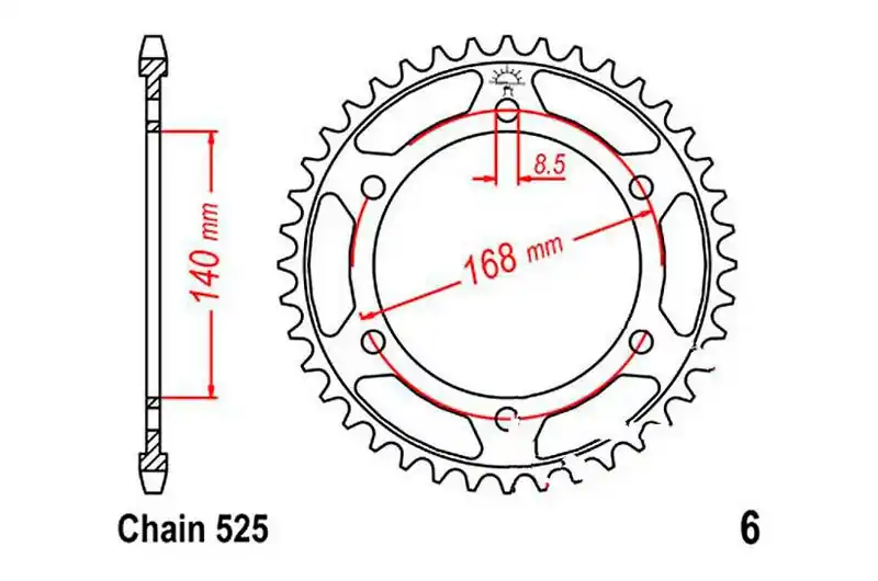 Corona JT 42/525 Acero | BMW F 800 800 GS 2008 / F 650 800 GS 2008 Tendencia