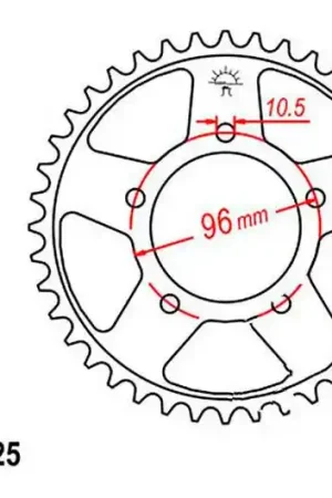 Descuento Corona JT 40/525 Acero | Honda CBR 400 RR 1988