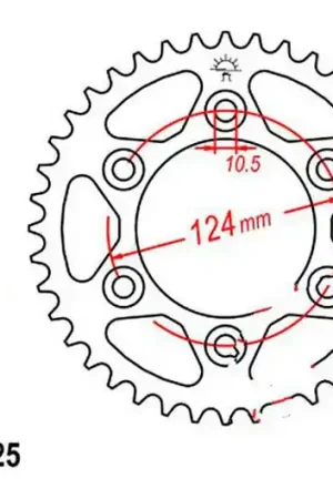 Corona JT 39/525 Acero | Ducati GT 1000 / Monster 1000 S ie ... Devolución Gratuita