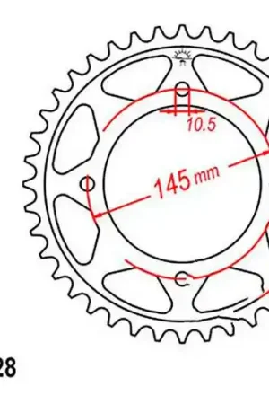 Corona JT 59/428 Acero | Yamaha XVS 125 H / XVS 125 N ... Garantía Incluida