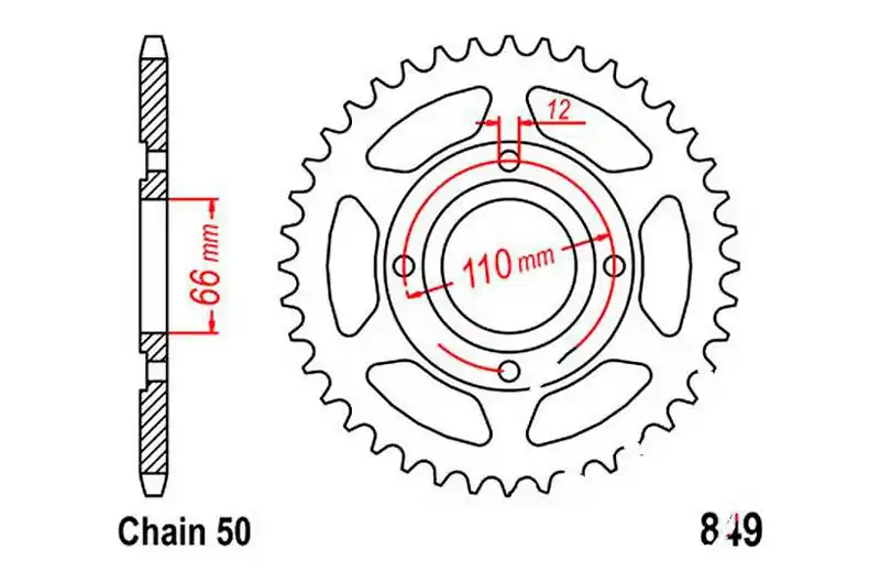 Corona JT 38/530 Acero | Yamaha RD 400 1976-1977 / RD 250 1976-1977 Profesional