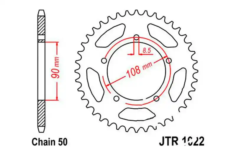Corona JT 40/530 Acero | Ducati Pantah 600 SL / Pantah 500 SL ... Últimas Unidades