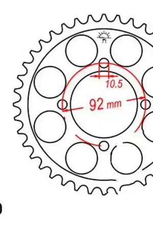 Exclusivo Corona JT 39/530 Acero | Yamaha RD 350 LC 1980-1983 / RD 350 1975
