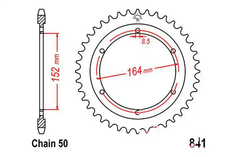 Corona JT 42/530 Acero | Yamaha SR 500 SP / SR 500 G ... Devolución Gratuita