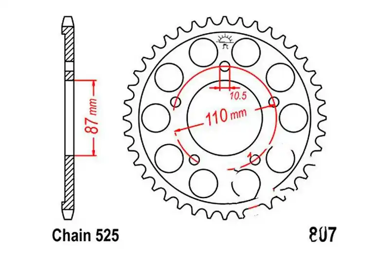 Corona JT 47/525 Acero | Suzuki SV 650 / SV 650 SA ... Moderno
