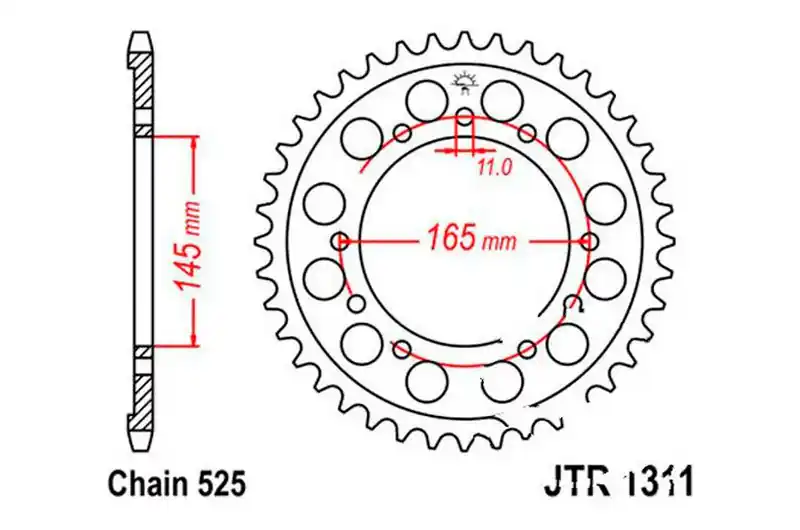 Descuento Corona JT 44/525 Acero | Honda NT 650 GT / VFR 400 R ...