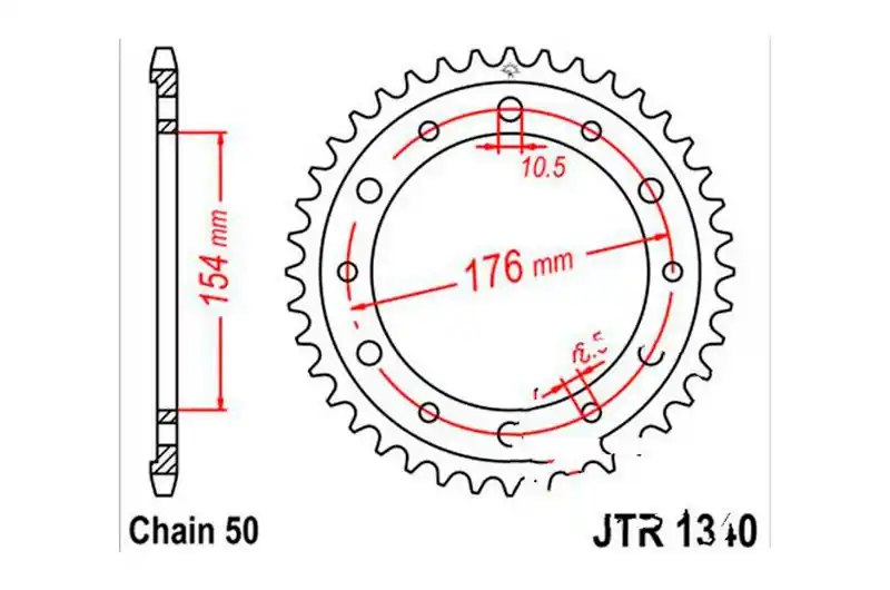 Corona JT 43/530 Acero | Honda CB 1000 R / CB 1000 RA ... Pedido Al Por Mayor