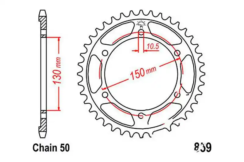 Corona JT 49/530 Acero | Yamaha YZF 600 RH / YZF 600 RN ... Exclusivo