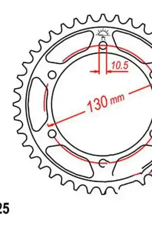 Corona JT 45/525 Acero | Yamaha MT-09 850 / Suzuki GSX-R 600 ... Oferta Limitada
