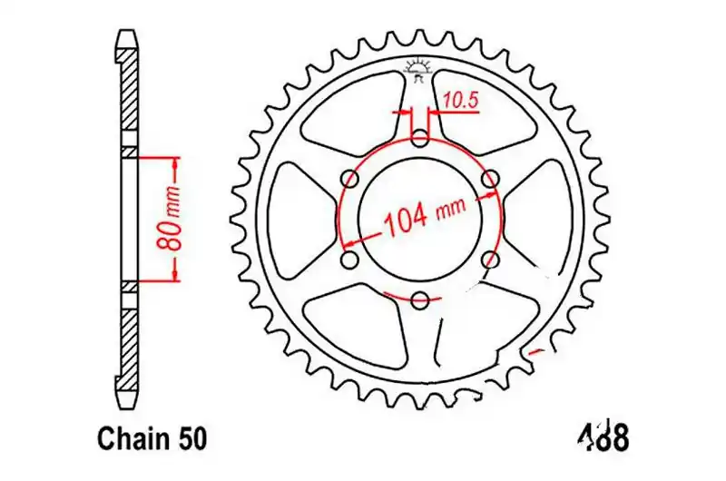 Últimas Unidades Corona JT 46/530 Acero | Kawasaki ZX-9R 900 E / ZX-9R 900 C ...