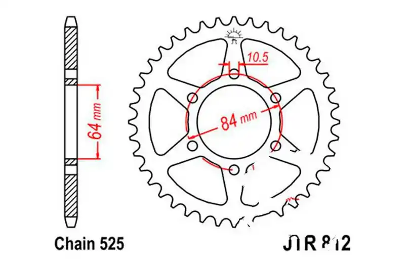 Solo Hoy Corona JT 41/525 Acero | Suzuki GT 250 1973-1978