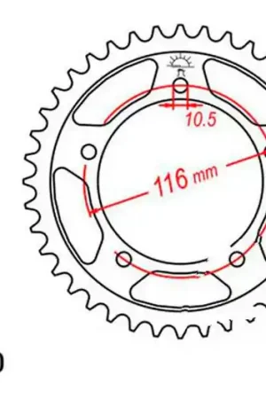 Corona JT 41/530 Acero | Kawasaki ZZR 1400 D / ZZR 1400 B ... Marca Reconocida