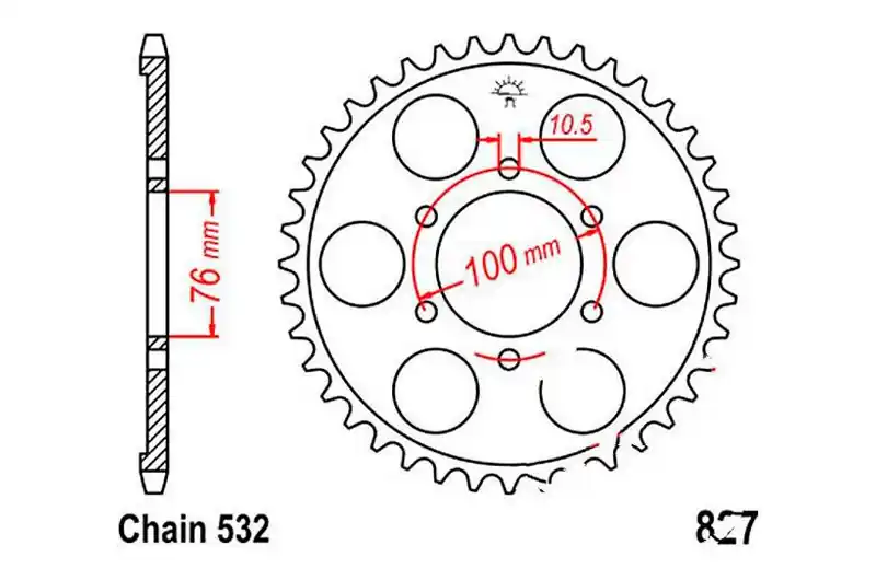 Devolución Gratuita Corona JT 42/532 Acero | Suzuki GSX-R 1100 / RF 900 R ...