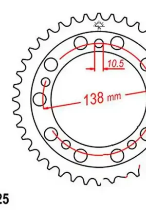 Corona JT 39/525 Acero | Honda CBR 400 RR 1990-1999 Mayoreo