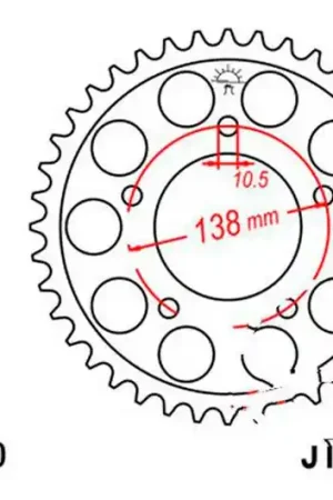 Corona JT 48/530 Acero | Yamaha YZF-R6 600 H 1999-2002 / YZF-R6 600 N 1999-2002 Barato
