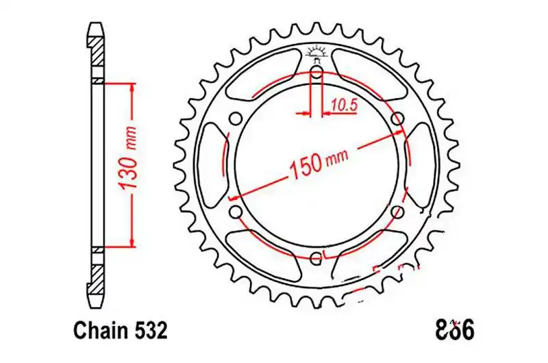 Moderno Corona JT 47/532 Acero | Yamaha YZF 1000 R / YZF 750 R ...