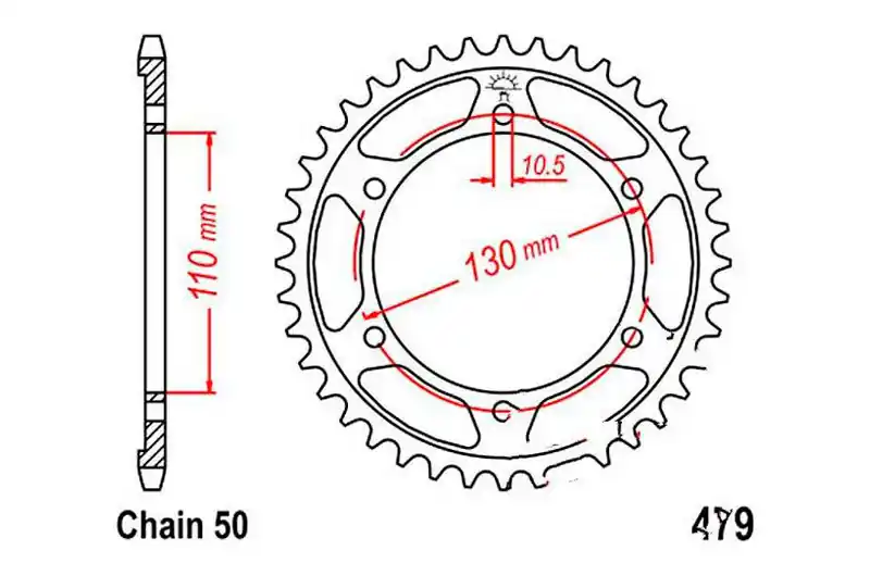 Precio De Oferta Corona JT 41/530 Acero | Yamaha / Kawasaki / Suzuki / MZ/MUZ