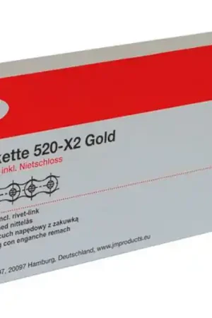Cadena JMT 520X2/122 X-Ring Gold (Enganche a remachar) Devolución Gratuita