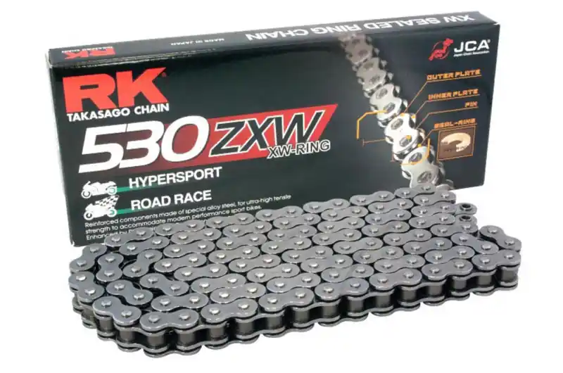 Certificado Cadena RK 530ZXW/122 XW-Ring (Enganche a remachar)