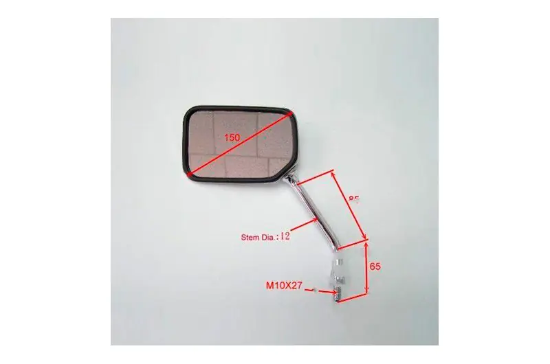 Retrovisor derecho JMP Rectangular M10 Homologado CE Cromado | Honda CB 600 F / CBF 600 N ... Stock Limitado