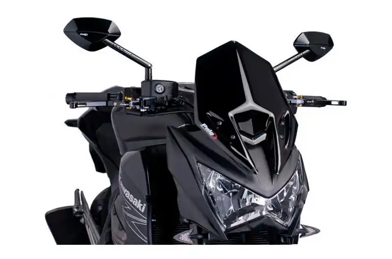 Cúpula / Parabrisa Puig Sport New Generation Naked Negra | Kawasaki Z 800 A / Z 800 B ... Liquidación