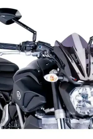 Cúpula / Parabrisa Puig Sport New Generation Naked Ahumado Oscuro | Yamaha MT-07 700 / MT-07 700 A ... Marca Reconocida
