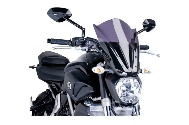 Mejor Calidad Cúpula / Parabrisa Puig Touring New Generation Naked Ahumado Oscuro | Yamaha MT-07 700 2014-2016 / MT-07 700 A 2014-2017