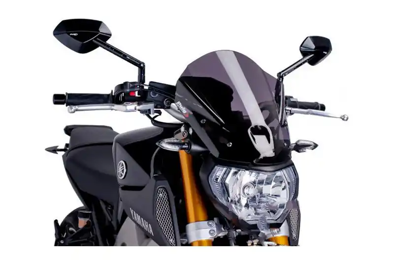 Marca Reconocida Cúpula / Parabrisa Puig Touring New Generation Naked Ahumado Oscuro | Yamaha MT-09 850 / MT-09 850 A ...
