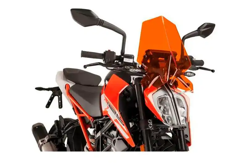 Oferta De Temporada Cúpula / Parabrisa Puig Sport New Generation Naked Naranja | KTM Duke 125 2017 / Duke 390 2017