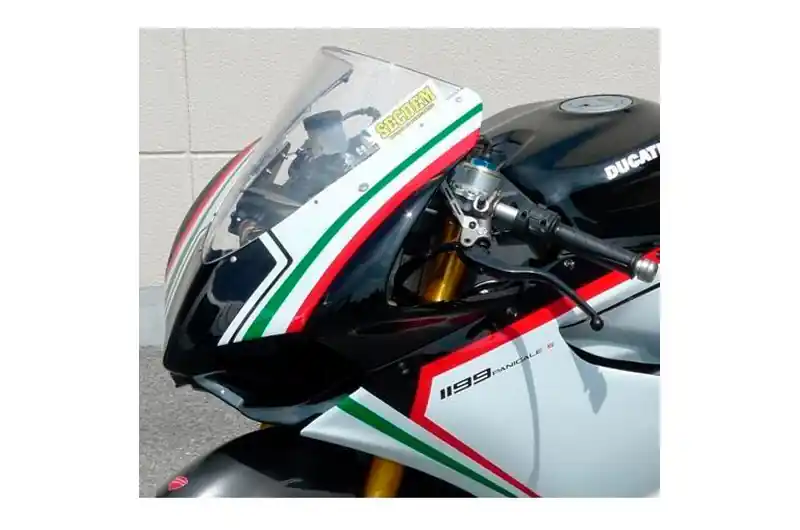 Cúpula / Parabrisa Bullster Doble Burbuja 37cm Negro Ahumado | Ducati Panigale 1199 2012-2014 Precio De Fábrica