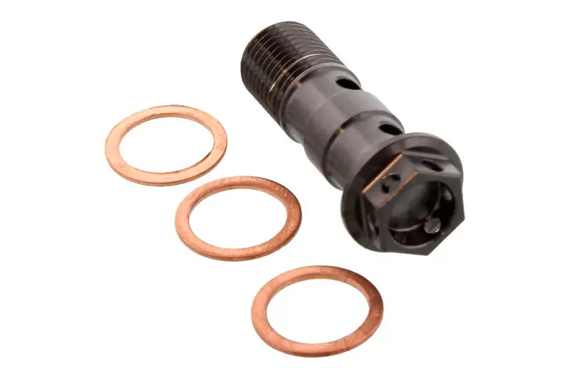 Entrega Rápida Tornillo banjo doble Pro Bolt M10x1.00 Acero Inoxidable A4 Rac Negro