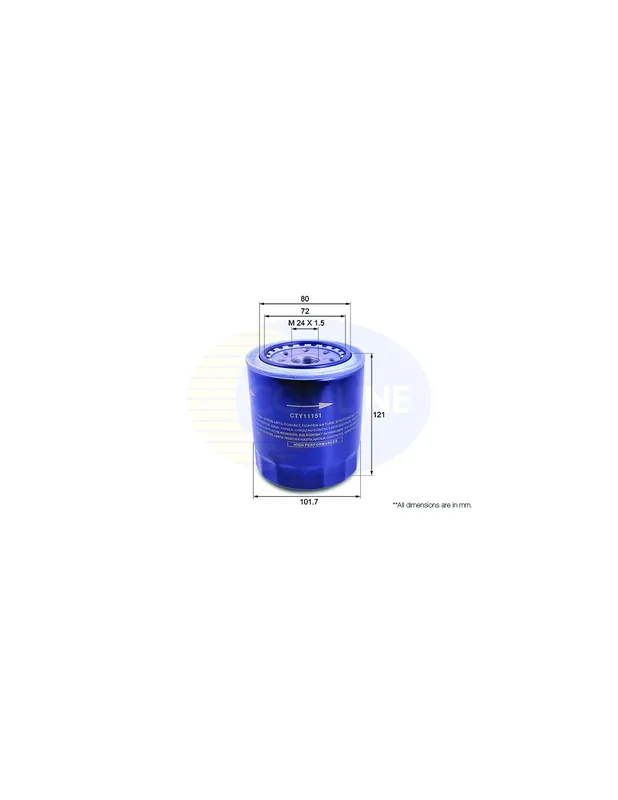 Filtro de aceite COMLINE CTY11151 - TOYOTA LAND CRUISER - BUNDERA Original