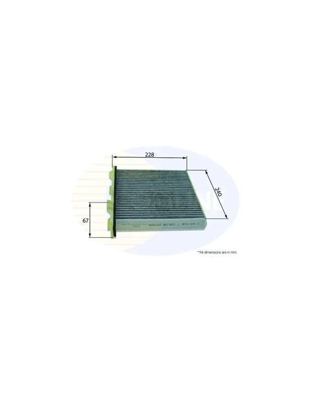 Stock Limitado Filtro de habitáculo COMLINE EKF265A - MITSUBISHI PAJERO/SHOGUN CLASSIC