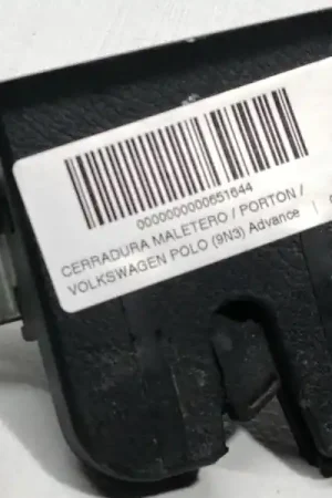 Gran Oferta CERRADURA MALETERO / PORTON 6Q6827505E