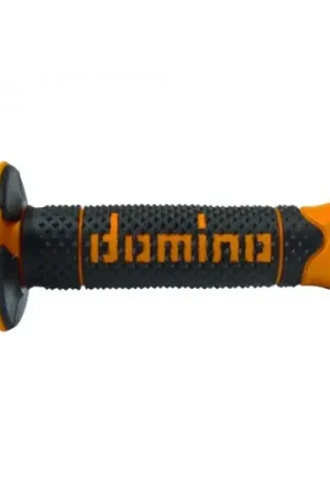 Original PUÑOS DOMINO BICOLOR DOBLE COMPUESTO NEGRO-NARANJA